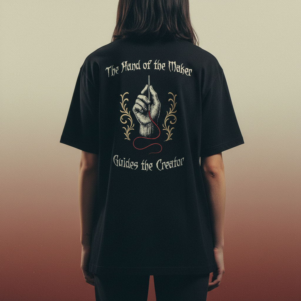 "The Hand Of The Maker" Oversized Heavyweight T Shirt